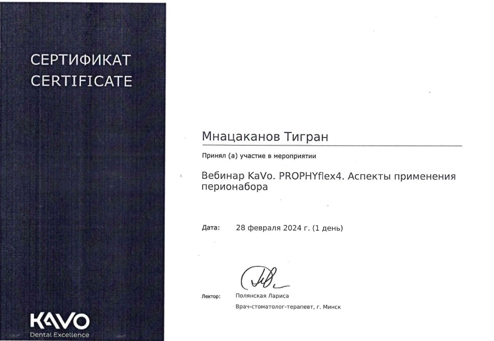 Сертификат доп образования Мнацаканова Т.С.